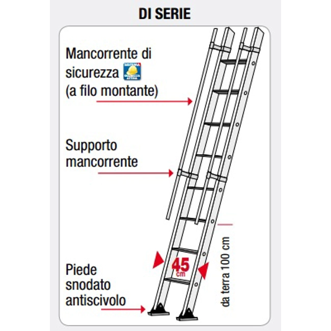 Vendita online Scala da appoggio 9 gradini S15/13